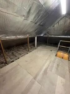attic insulation and flooring